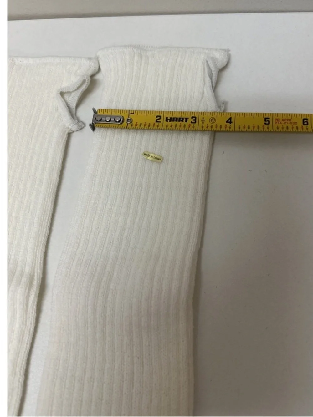 Cream Ribbed Knit Arm Warmers
